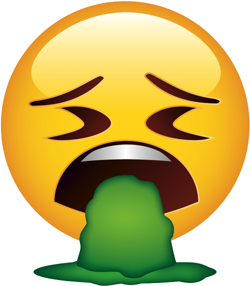 Sick Emoji Vomiting PNG Image