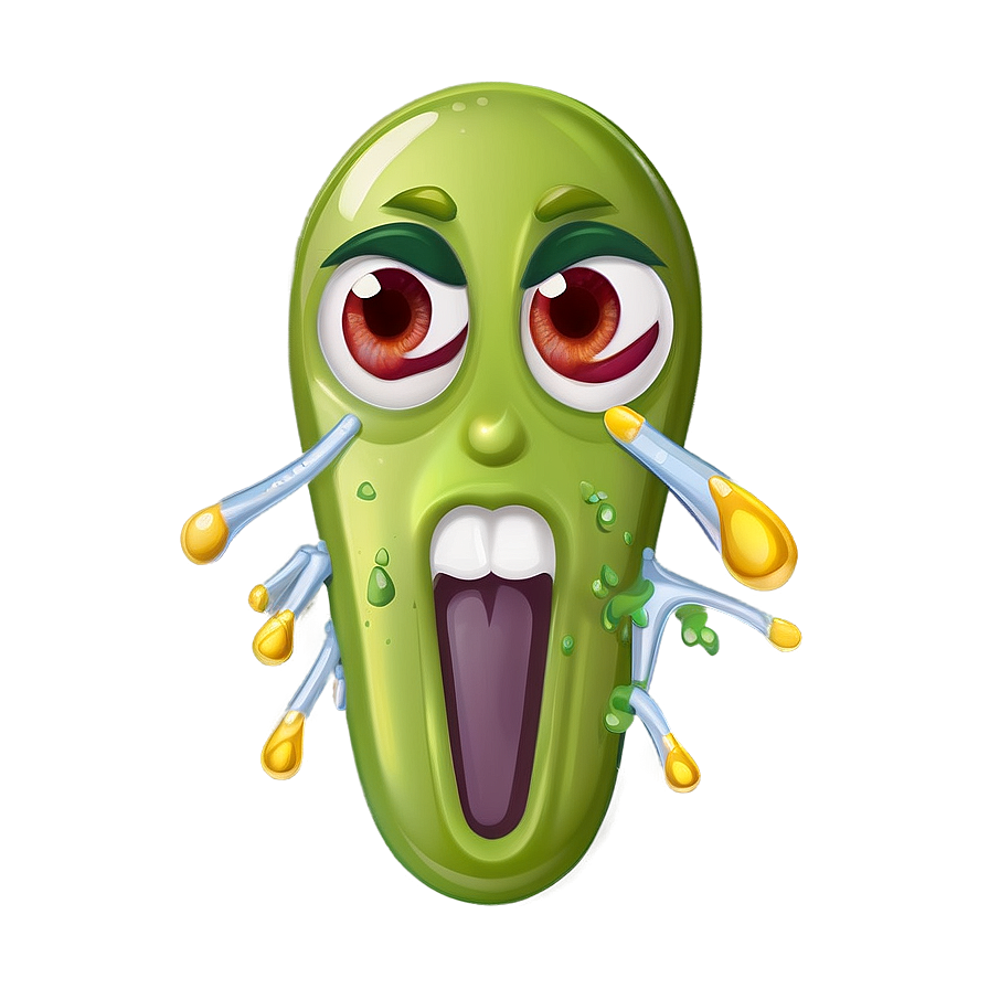 Sick Emoji With Vomit Png Qqt16 PNG Image