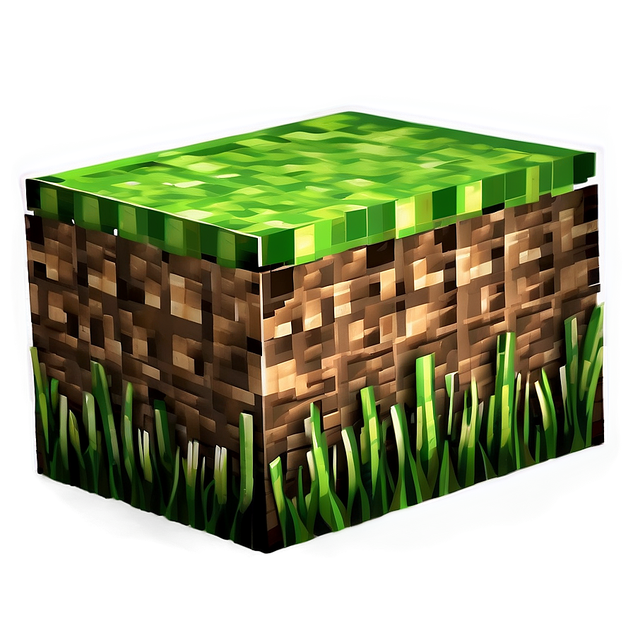 Side View Minecraft Grass Block Png Otw PNG Image