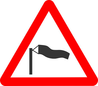 Side Wind Road Sign PNG Image