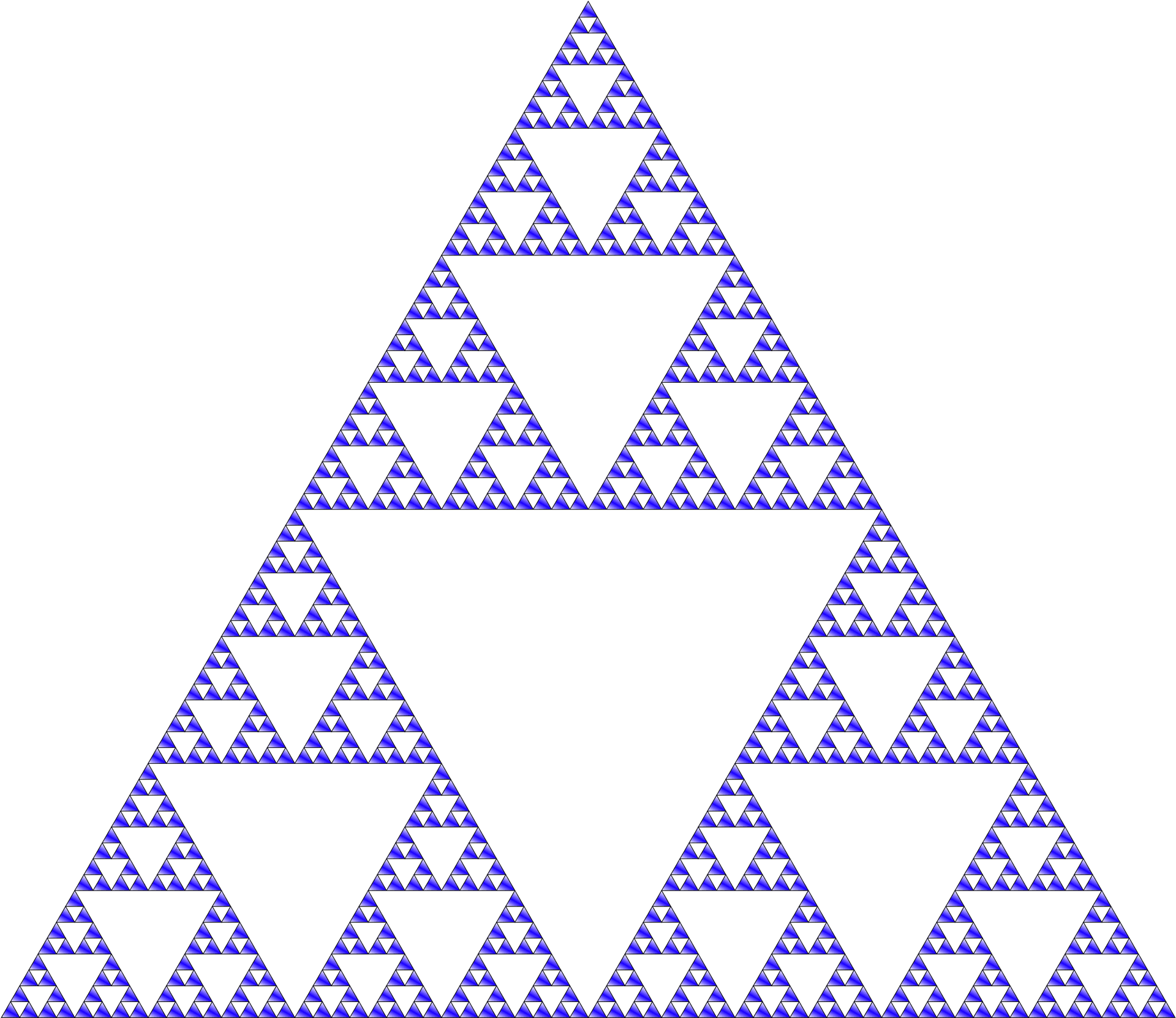 Sierpinski Triangle Pattern PNG Image