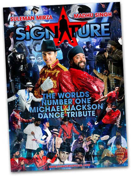 Signature Michael Jackson Dance Tribute Poster PNG Image