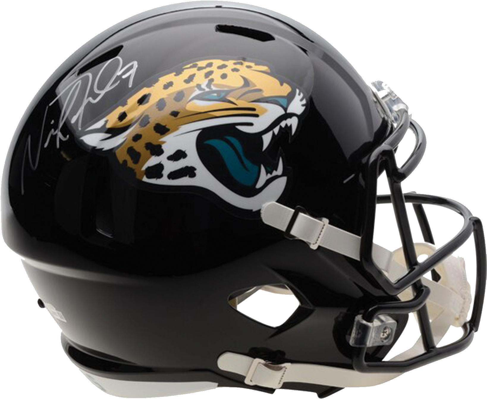 Signed Jaguars Football Helmet PNG Image