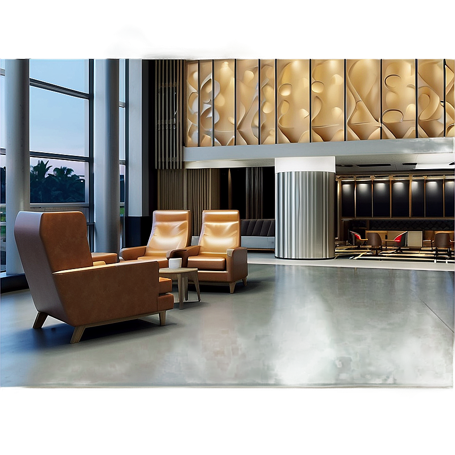 Silent Airport Lounge Area Png 06112024 PNG Image