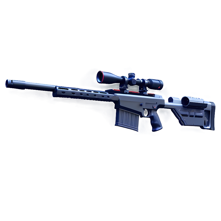 Silent Sniper Rifle With Suppressor Png 06262024 PNG Image