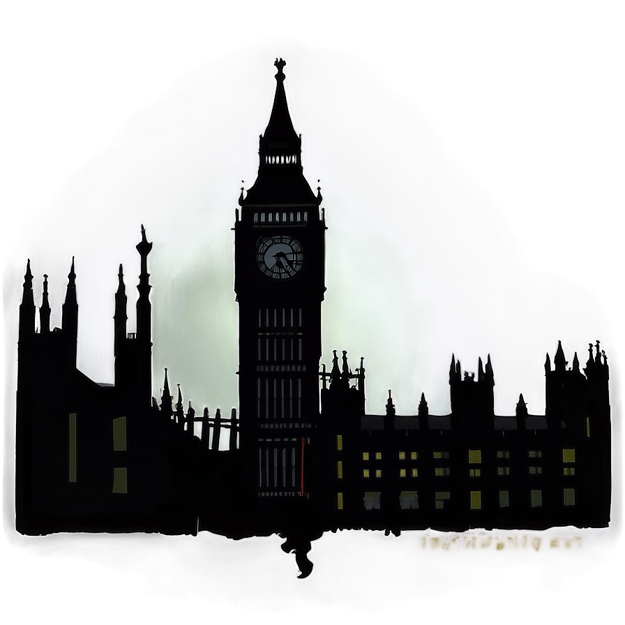 Silhouette Big Ben Png 32 PNG Image