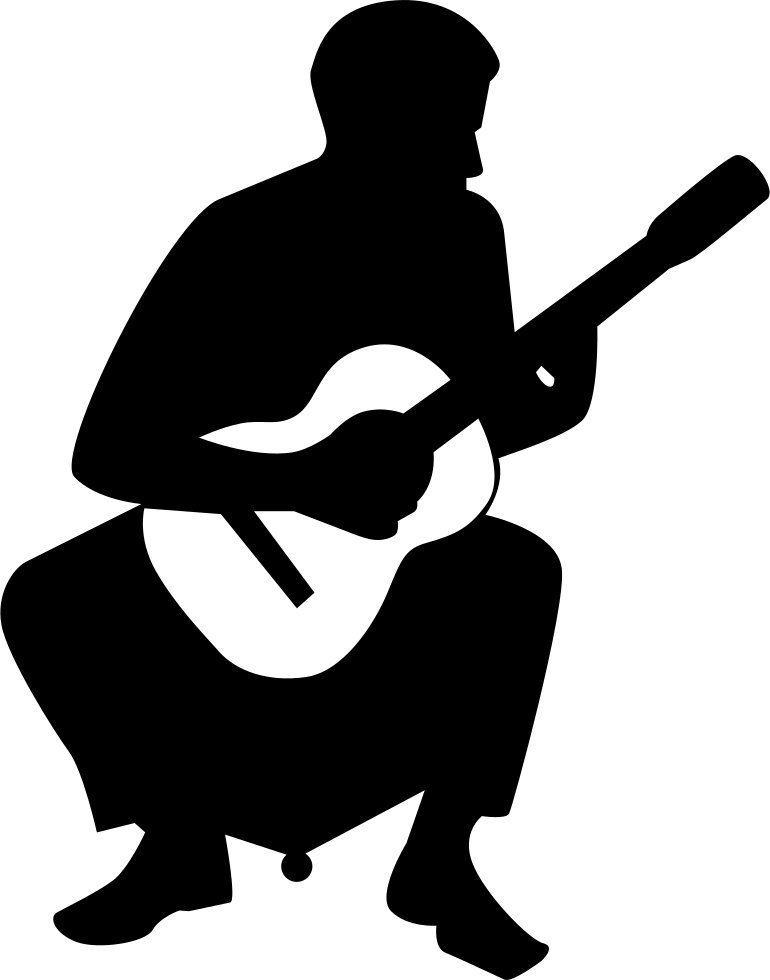 Silhouette_ Guitar_ Player PNG Image