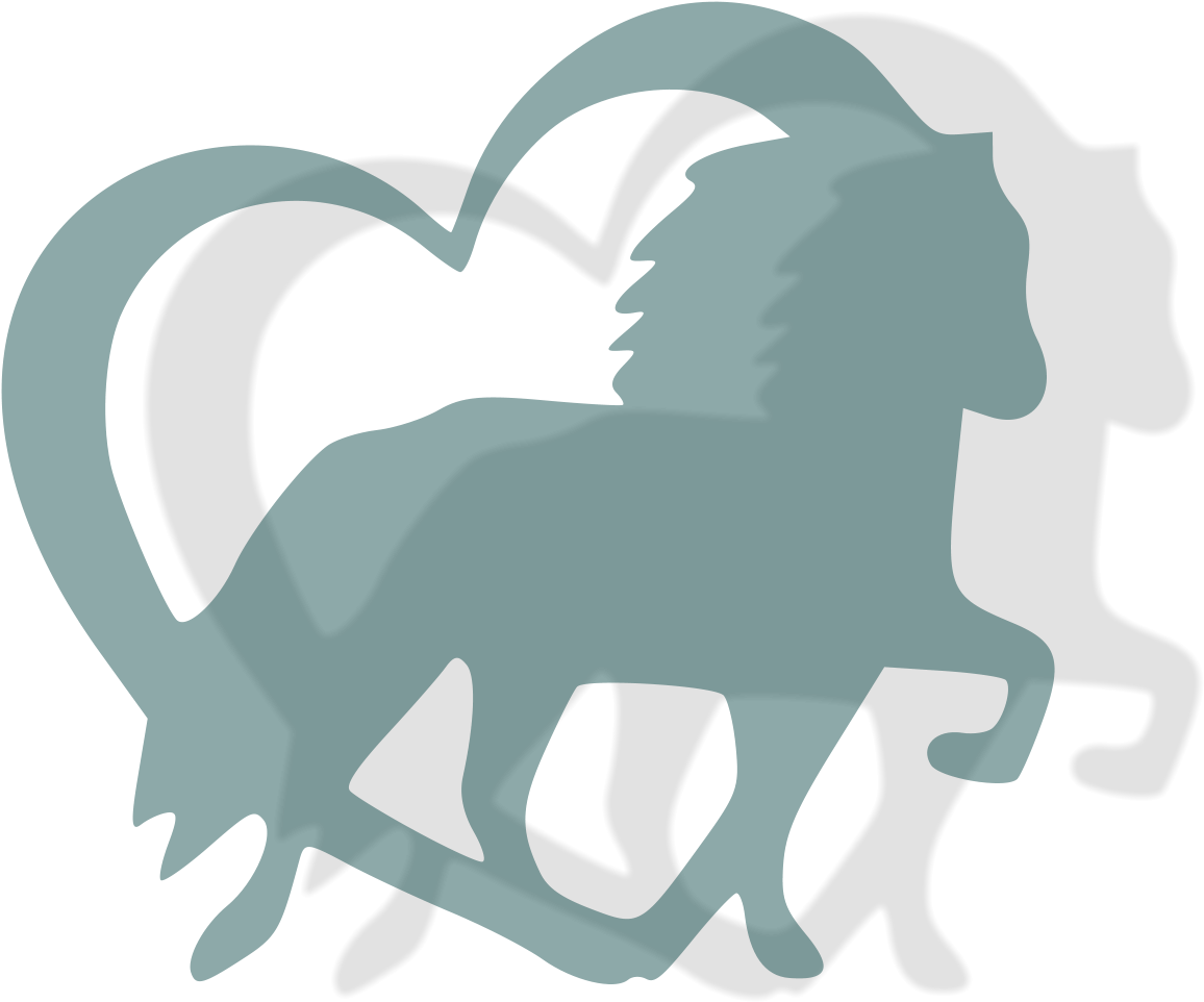 Silhouette Horse Heart Graphic PNG Image