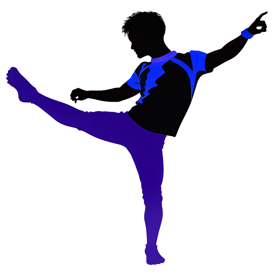 Silhouette Kick Pose Png 05232024 PNG Image