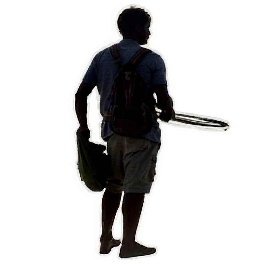 Silhouette Of A Person Fishing Png Bpo PNG Image