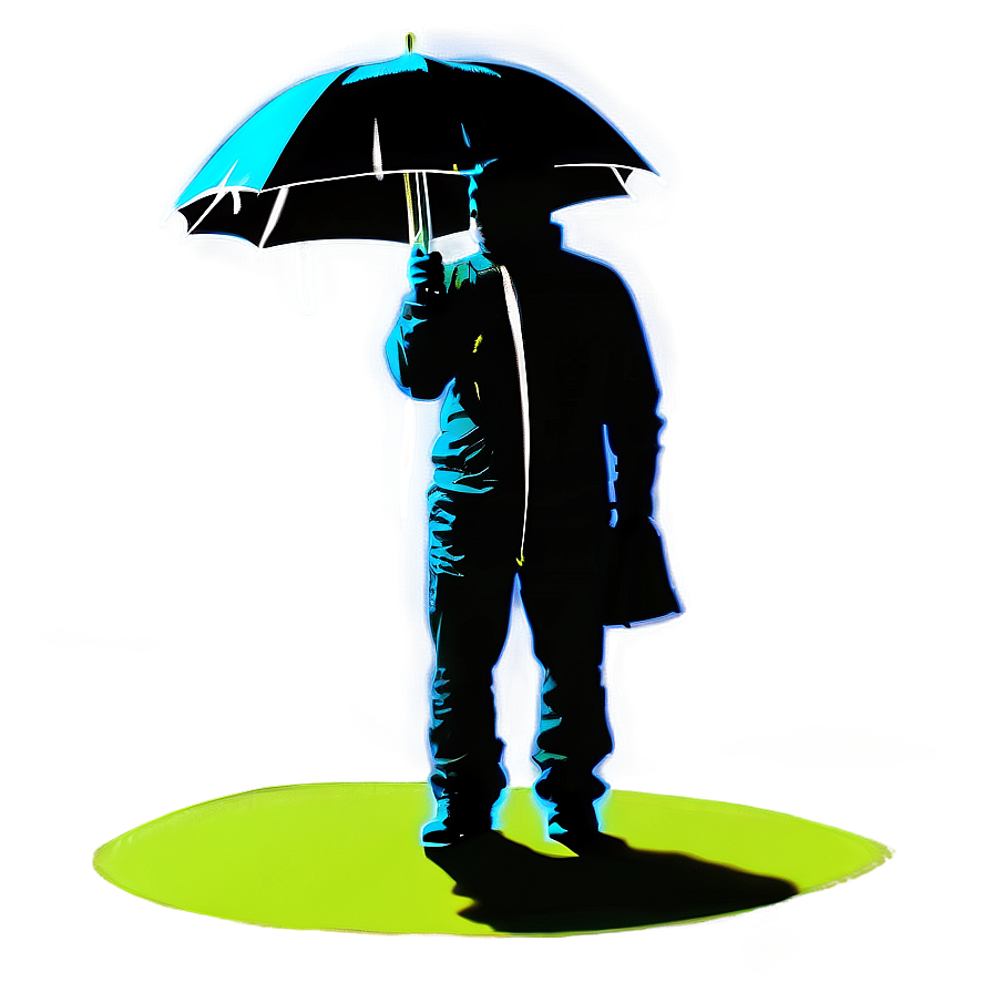 Silhouette Of A Person With Umbrella Png 79 PNG Image