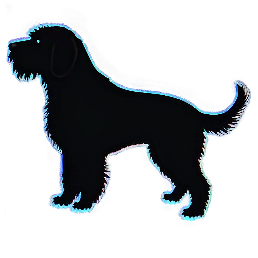 Silhouette Of Labradoodle Png Lhn79 PNG Image