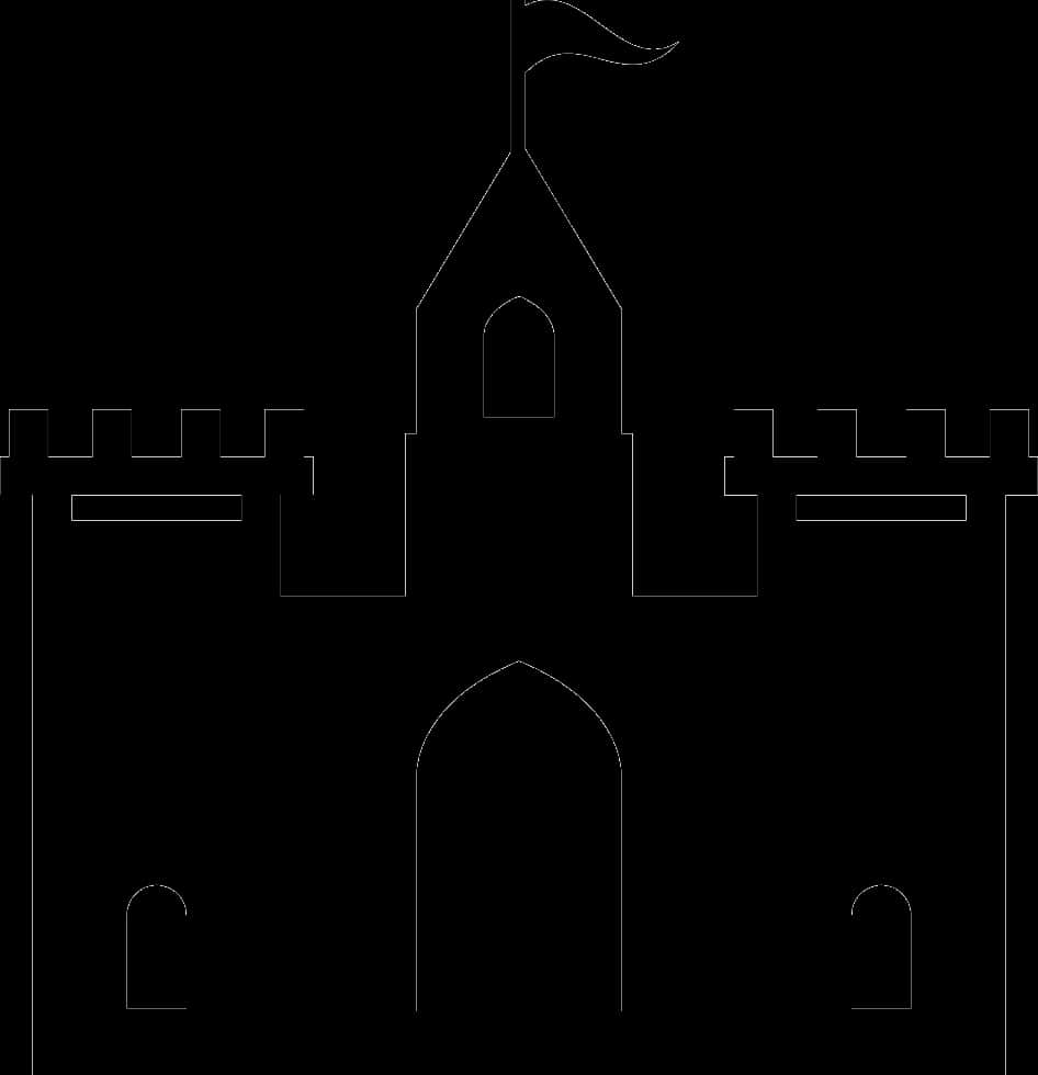 Silhouette_of_ Medieval_ Castle PNG Image