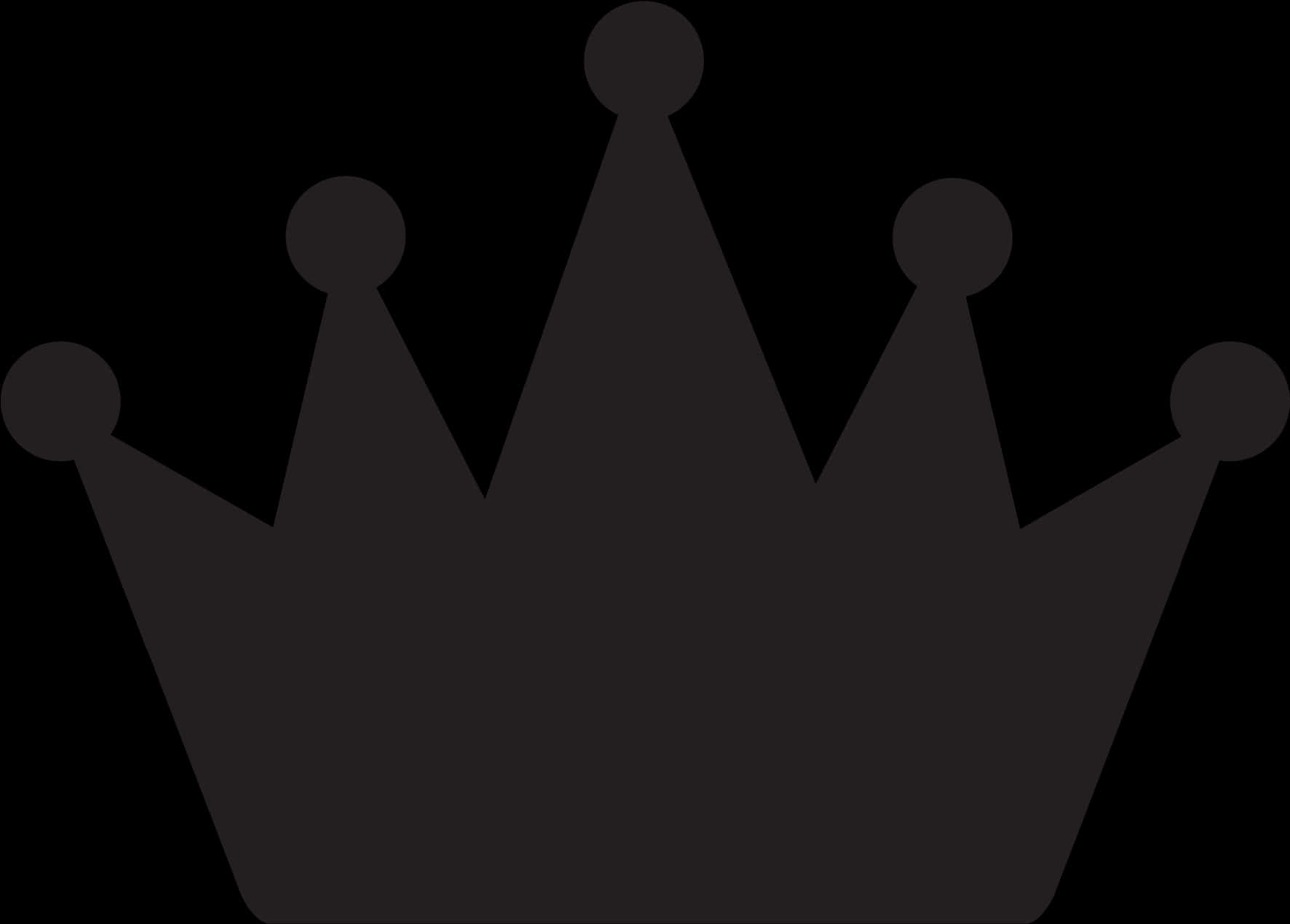 Silhouette Princess Crown Graphic PNG Image