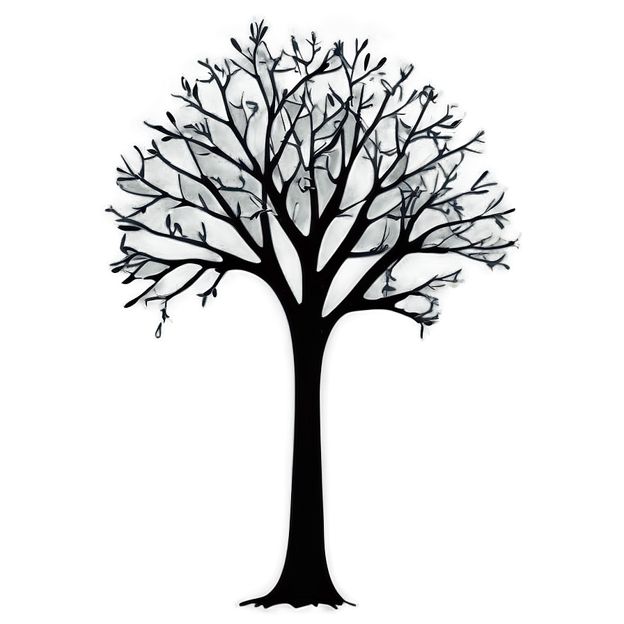 Silhouette Tree Outline Png Mux12 PNG Image