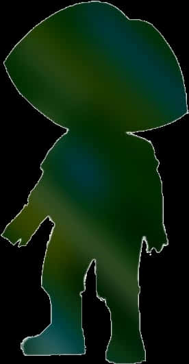 Silhouetted Animated Character PNG Image