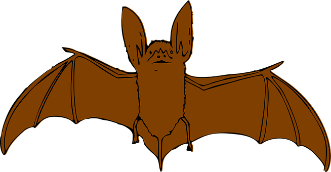 Silhouetted Bat Flying Against Dark Background PNG Image