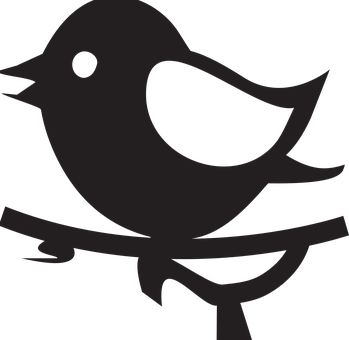 Silhouetted Bird Graphic PNG Image