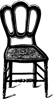 Silhouetted Chair Outline PNG Image