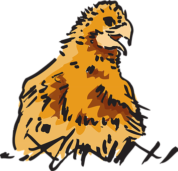 Silhouetted Chick Illustration PNG Image