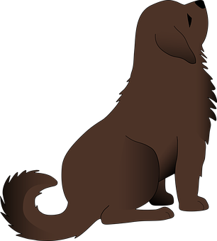 Silhouetted Dog Sitting PNG Image