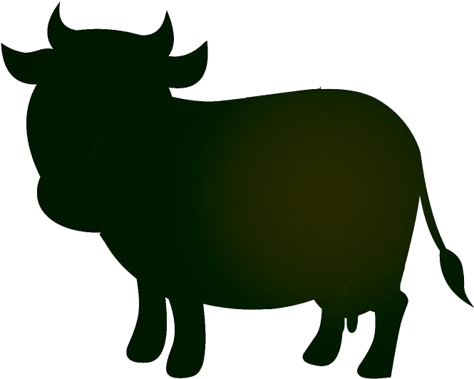 Silhouetteof Cattle PNG Image