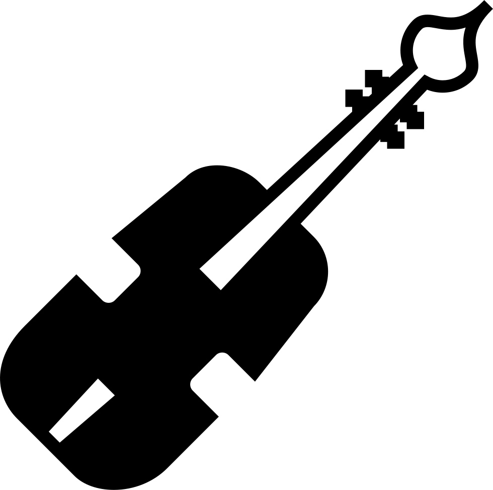 Silhouetteof Cello PNG Image