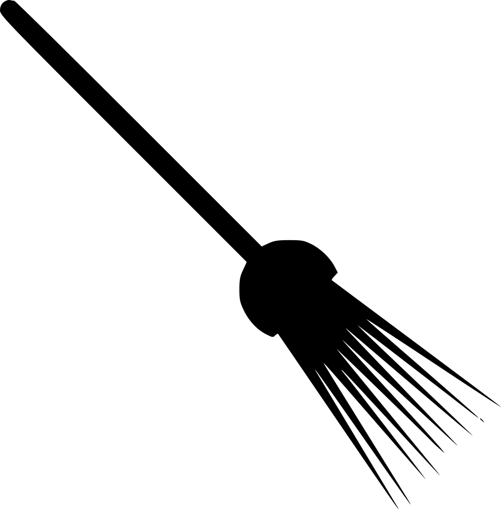 Silhouetteof Classic Broom PNG Image