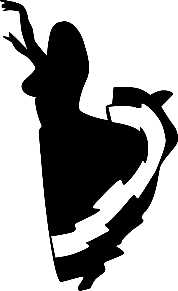 Silhouetteof Dancing Woman PNG Image