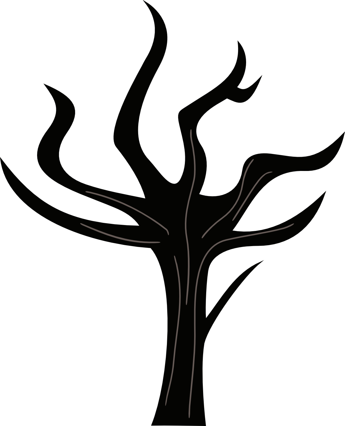 Silhouetteof Dead Tree PNG Image