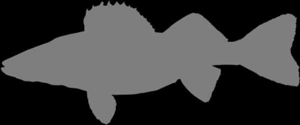 Silhouetteof Generic Fish PNG Image