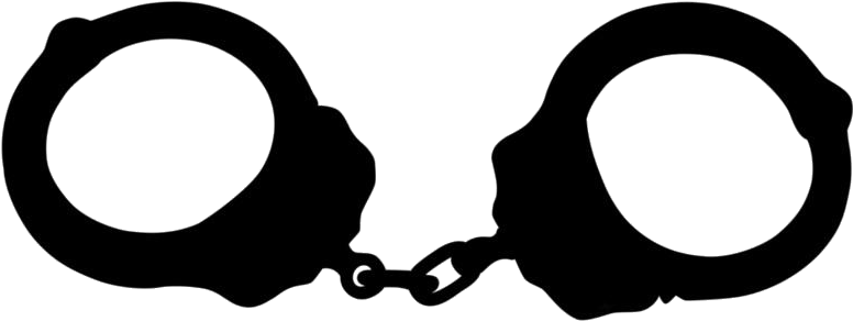 Silhouetteof Handcuffs PNG Image