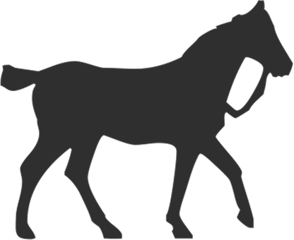 Silhouetteof Horse Walking PNG Image