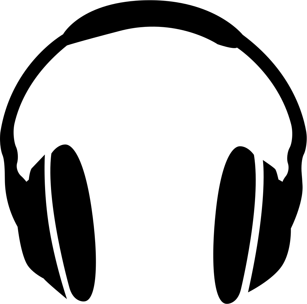 Silhouetteof Over Ear Headphones PNG Image