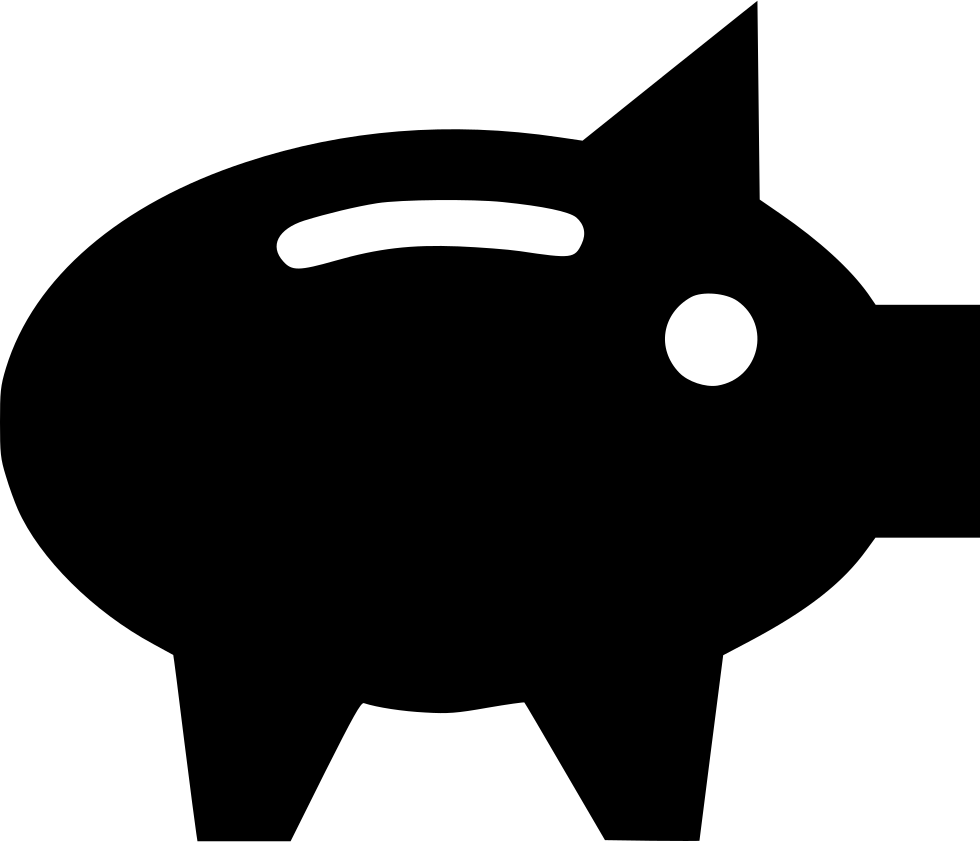 Silhouetteof Piggy Bank PNG Image