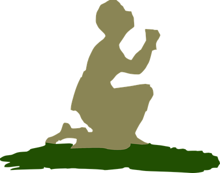 Silhouetteof Praying Person PNG Image