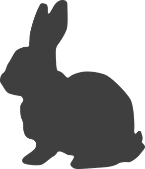 Silhouetteof Rabbit PNG Image