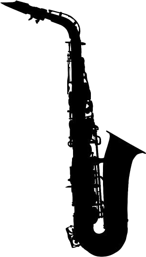 Silhouetteof Saxophone.png PNG Image