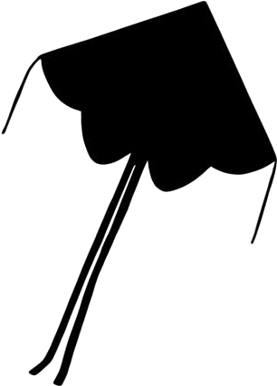 Silhouetteof Simple Kite PNG Image