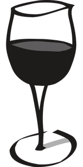 Silhouetteof Wine Glass PNG Image