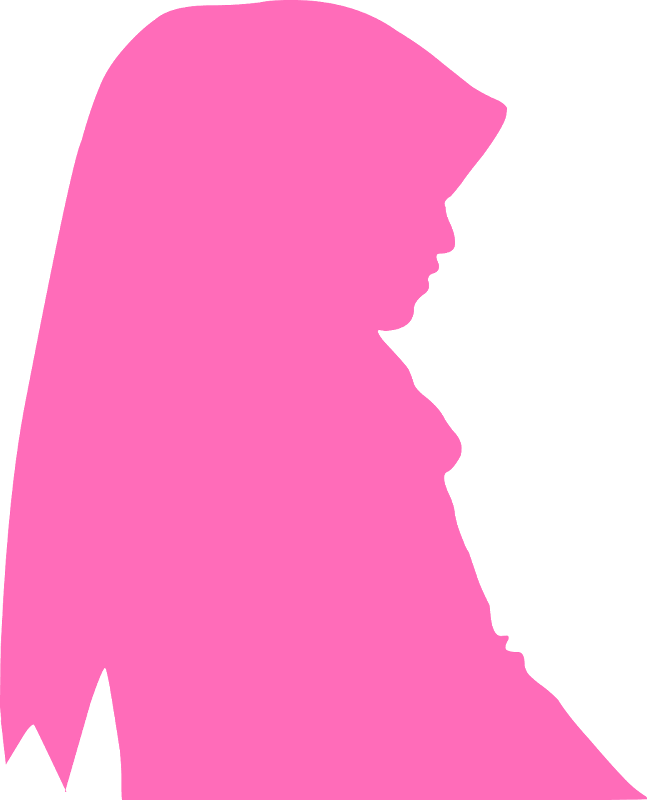 Silhouetteof Womanin Hijab PNG Image