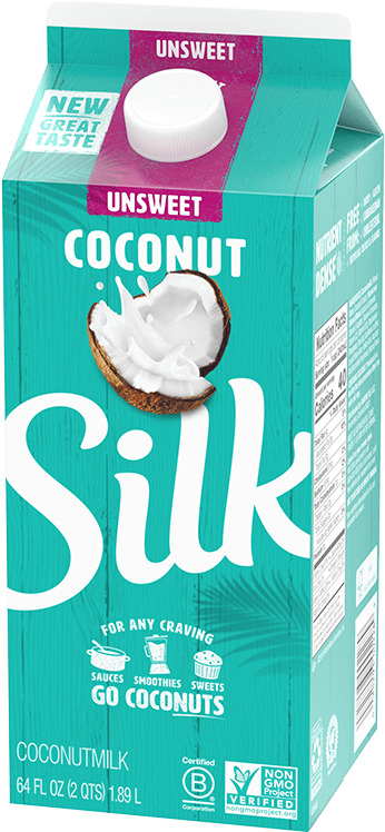 Silk Unsweetened Coconut Milk Carton PNG Image