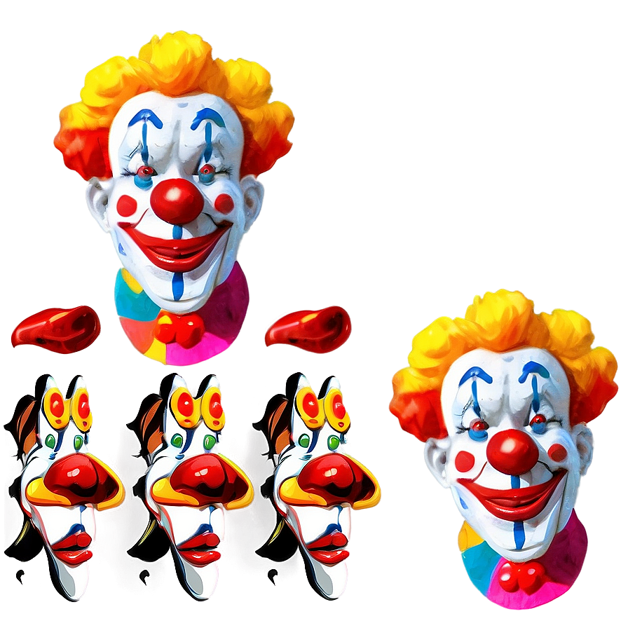 Silly Clown Face Cartoon Png 06272024 PNG Image