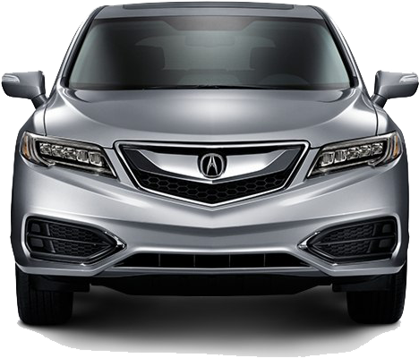 Silver Acura Sedan Front View PNG Image