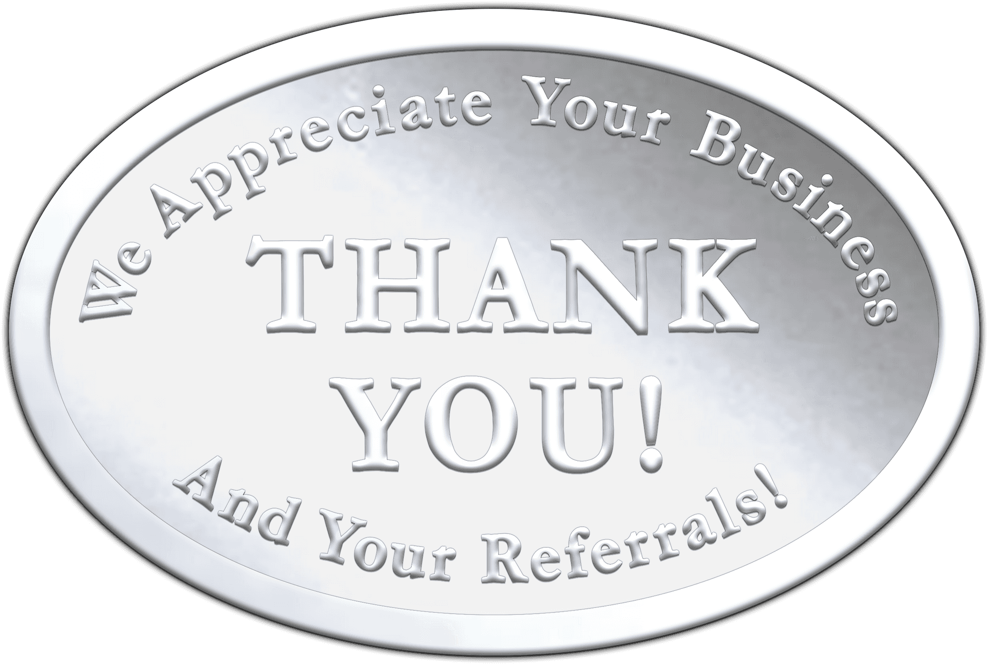 Silver Appreciation Plaque PNG Image