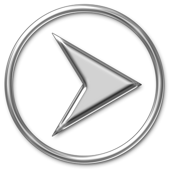 Silver Arrow Icon Black Background PNG Image