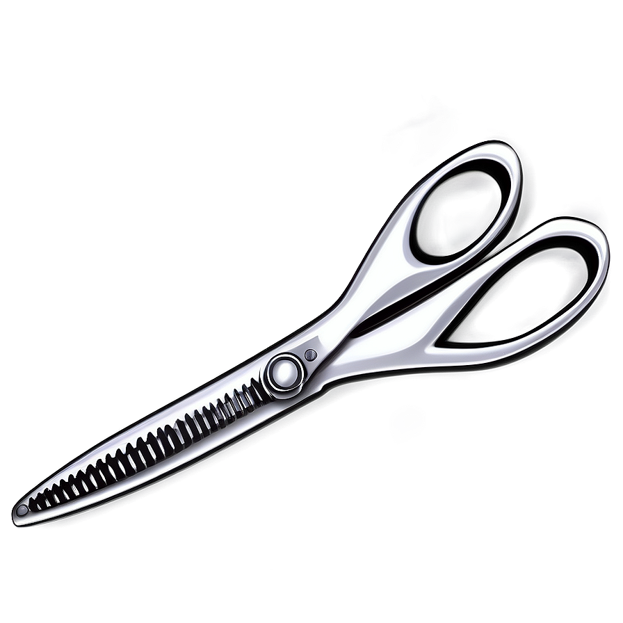 Silver Barber Scissors Png 06132024 PNG Image