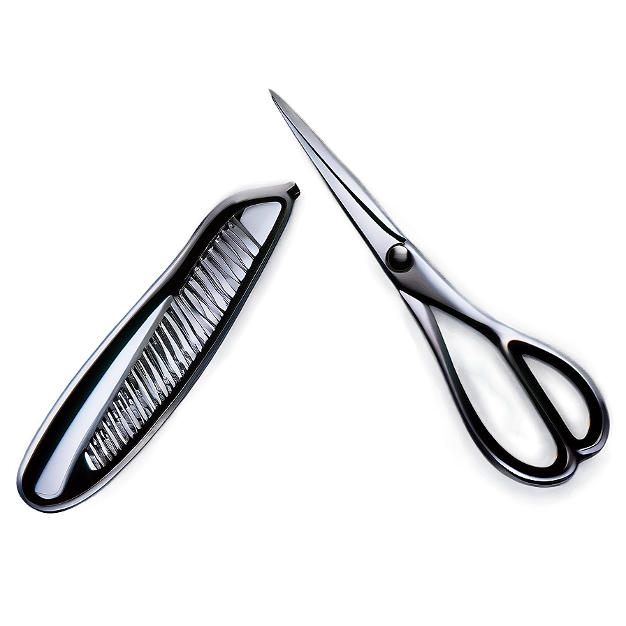 Silver Barber Scissors Png 26 PNG Image