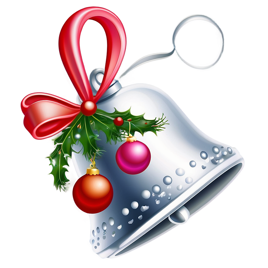 Silver Bell For Christmas Png Hdc55 PNG Image