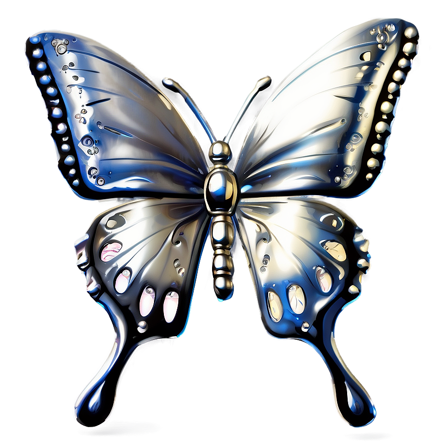 Silver Butterflies Png Yem PNG Image